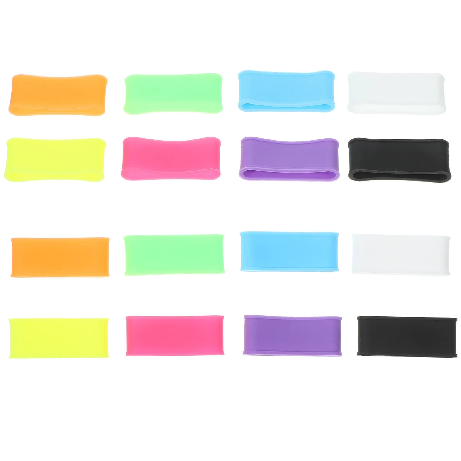 16 Pezzi Anelli Antiscivolo in Silicone per Racchette da Tennis e Badminton, Protezioni Overgrip Resistenti all'Usura, Fasce per Impugnatura