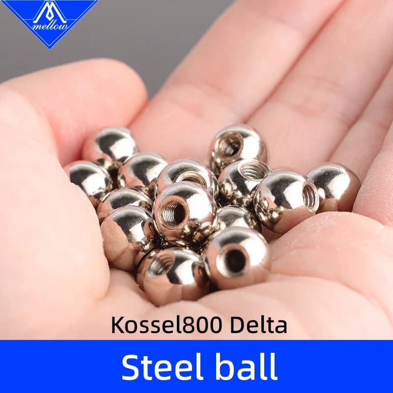 Mellow 20pcs 10mm * M4 servizio di personalizzazione della sfera in acciaio inossidabile accessori per stampanti 3d con foro filettato M4