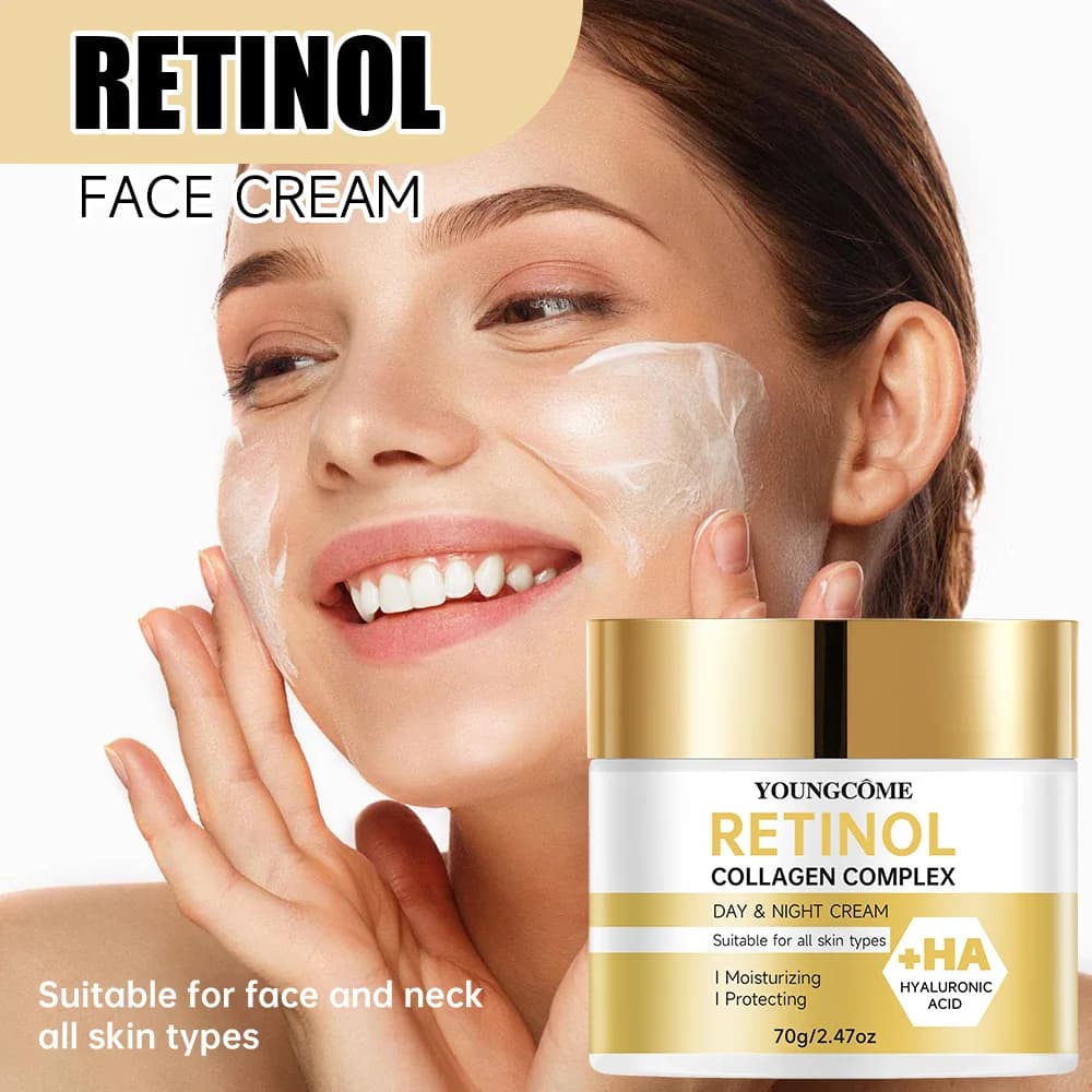Crema al retinolo Antietà Giorno Notte Rughe Rimozione delle linee sottili Rassodante Cura della pelle Idratante viso con acido ialuronico al collagene