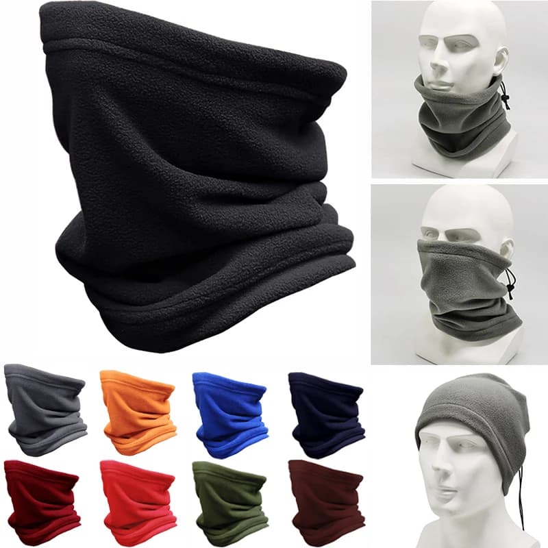 Men Women's Winter Scale Thermal Fleece Pumpkin Camping Skiing Tube Snowboard Cold-proof Half face mask Cover for face