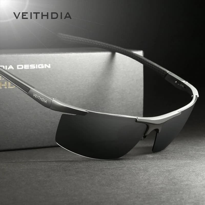 VEITHDIA occhiali da sole da uomo in alluminio e magnesio occhiali da sole polarizzati con rivestimento UV400 occhiali da sole da esterno accessori per occhiali da uomo 6588