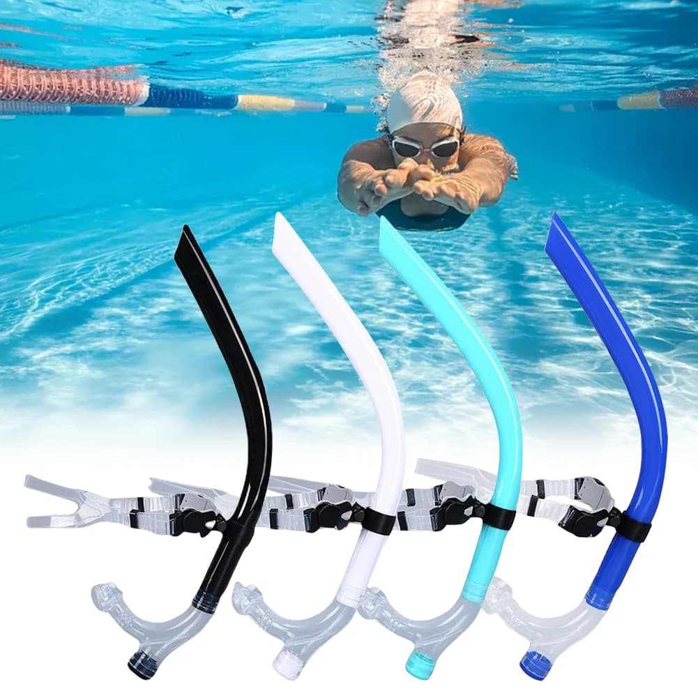 Boccaglio per Allenamento Subacqueo, Snorkel Frontale Confortevole per Snorkeling, Immersioni Subacquee, Apnea e Nuoto