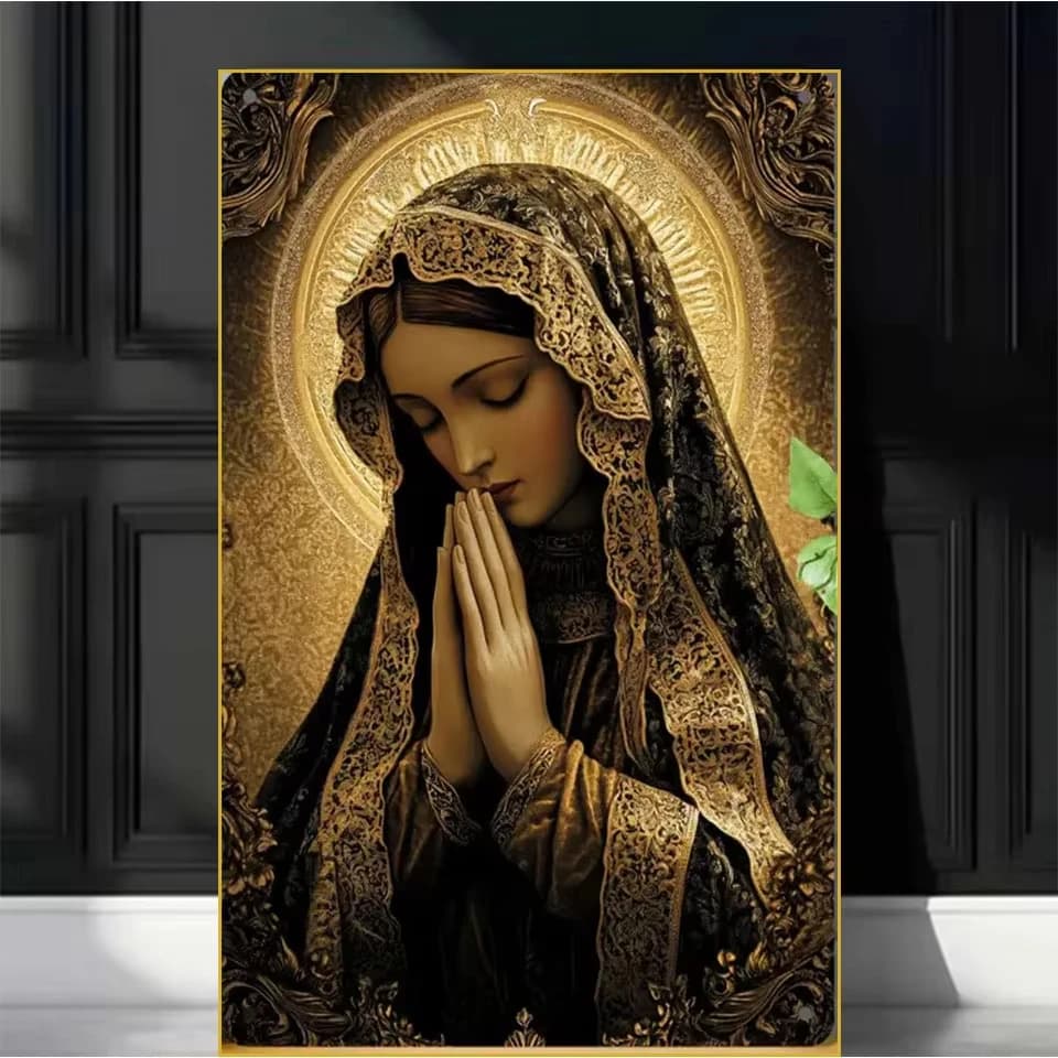 Oil Painting By Numbers The Virgin Mary and Jesus DIY Number Drawing Canvas Pictures By Numbers Home Decor