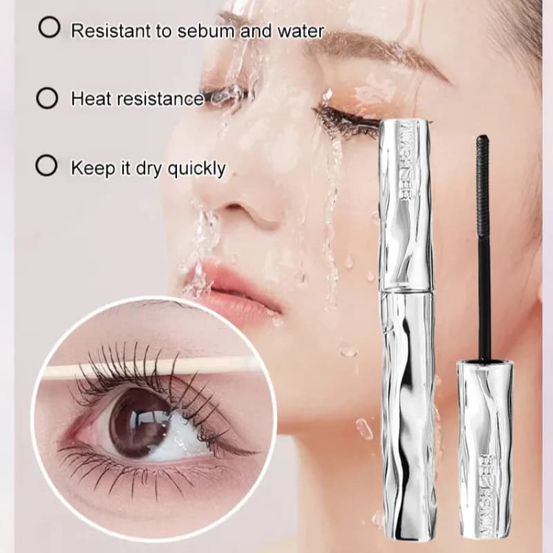 Women's waterproof mascara: long-lasting eyelash styler, drought proof, sweat resistant, easy to apply, volumizing and
