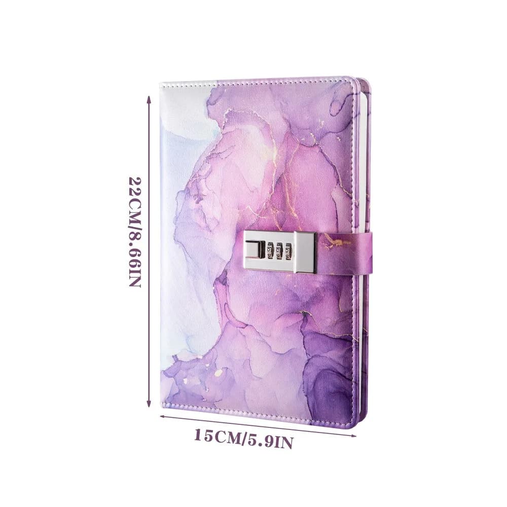 180 Pages A5 Journal Notebook Protecting Secrets PU Leather Diary Book Waterproof Thickened Student Notepad
