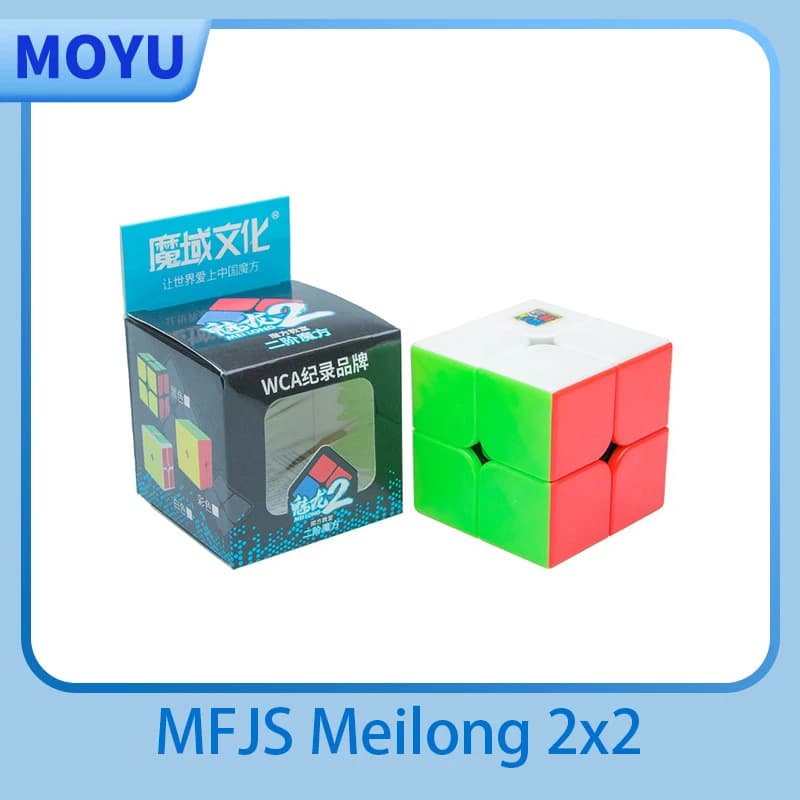 Moyu Meilong 2x2 Cubo di Velocità Magica Senza Adesivo Giocattoli Professionali Fidget MFJS Meilong 3C 3X3 Cubo Magico Puzzle