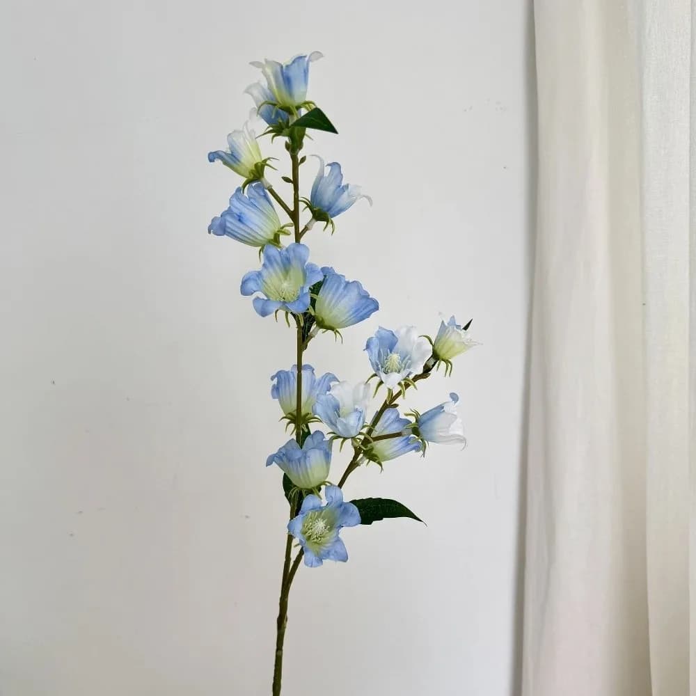New 2 Heads Artificial Lily Valley Flower Long-branch Silk Fake Flower Decorative Artificial Faux Plants Home Decor