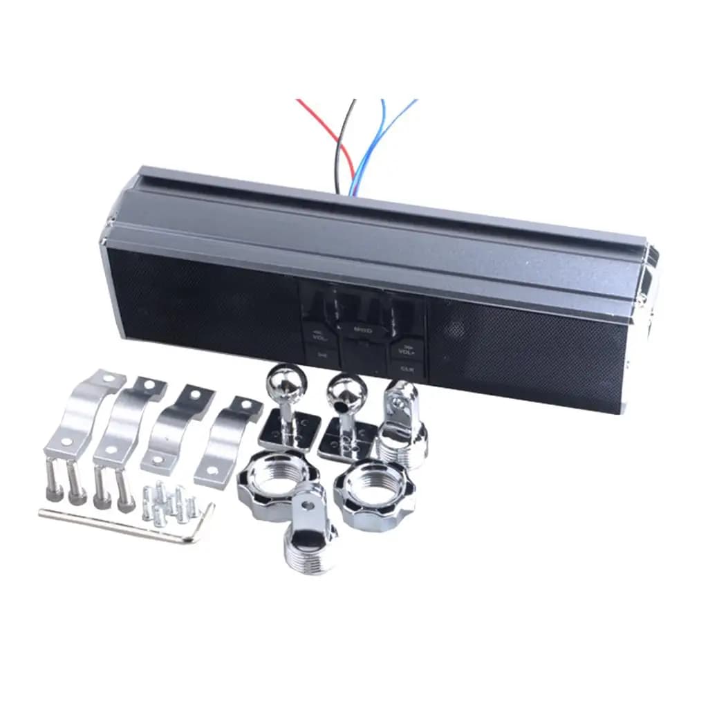 Sistema audio per moto impermeabile Altoparlanti stereo FM antifurto USB MP3 Controllo APP Bluetooth per moto