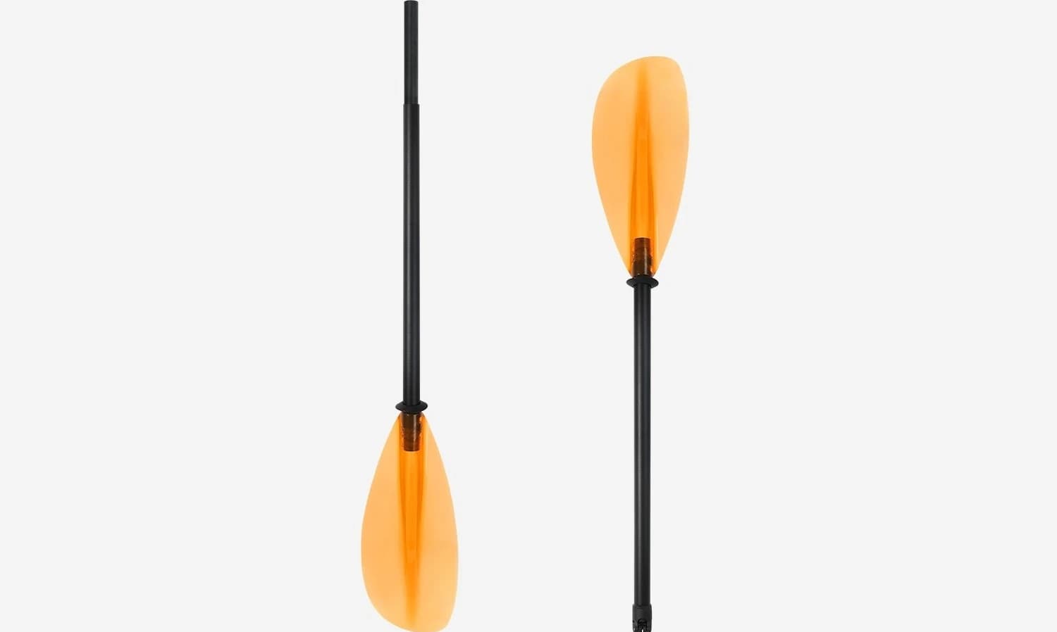Pagaia per kayak arancione in fibra di carbonio con lama in fibra di vetro e asta in carbonio per canoa
