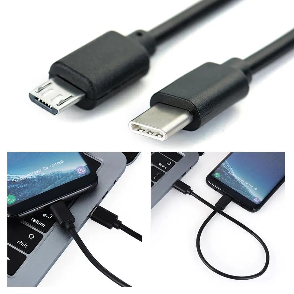 Tipo C (USB-C) a Micro USB maschio sincronizzazione carica OTG cavo del caricatore adattatore del cavo per il telefono Huawei Samsung Usbc Wire