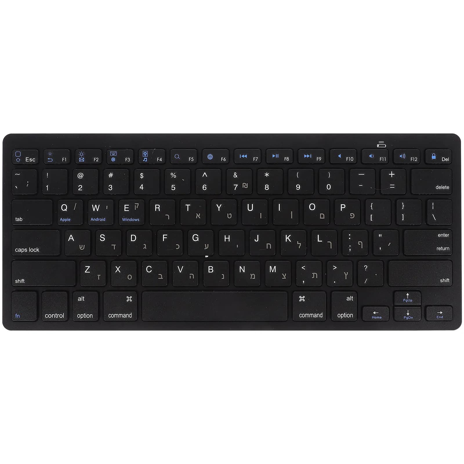 Tastiera wireless ebraica Accessorio per computer ultrasottile portatile silenzioso Full Size Confortevole digitazione Facile da trasportare Ufficio aziendale