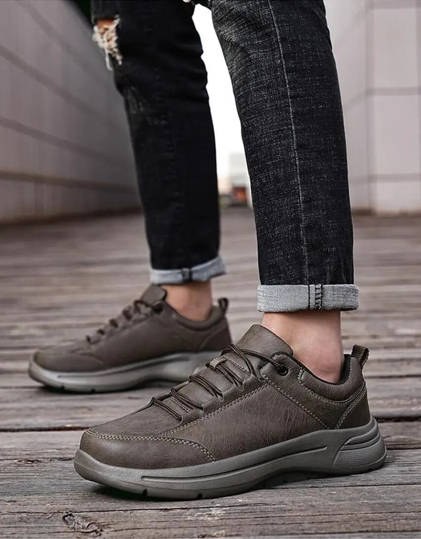 Men's Chunky Sneakers Autumn and Winter Casual Shoes For Men Lace Up Lightweight and Soft Sport Walking Shoes