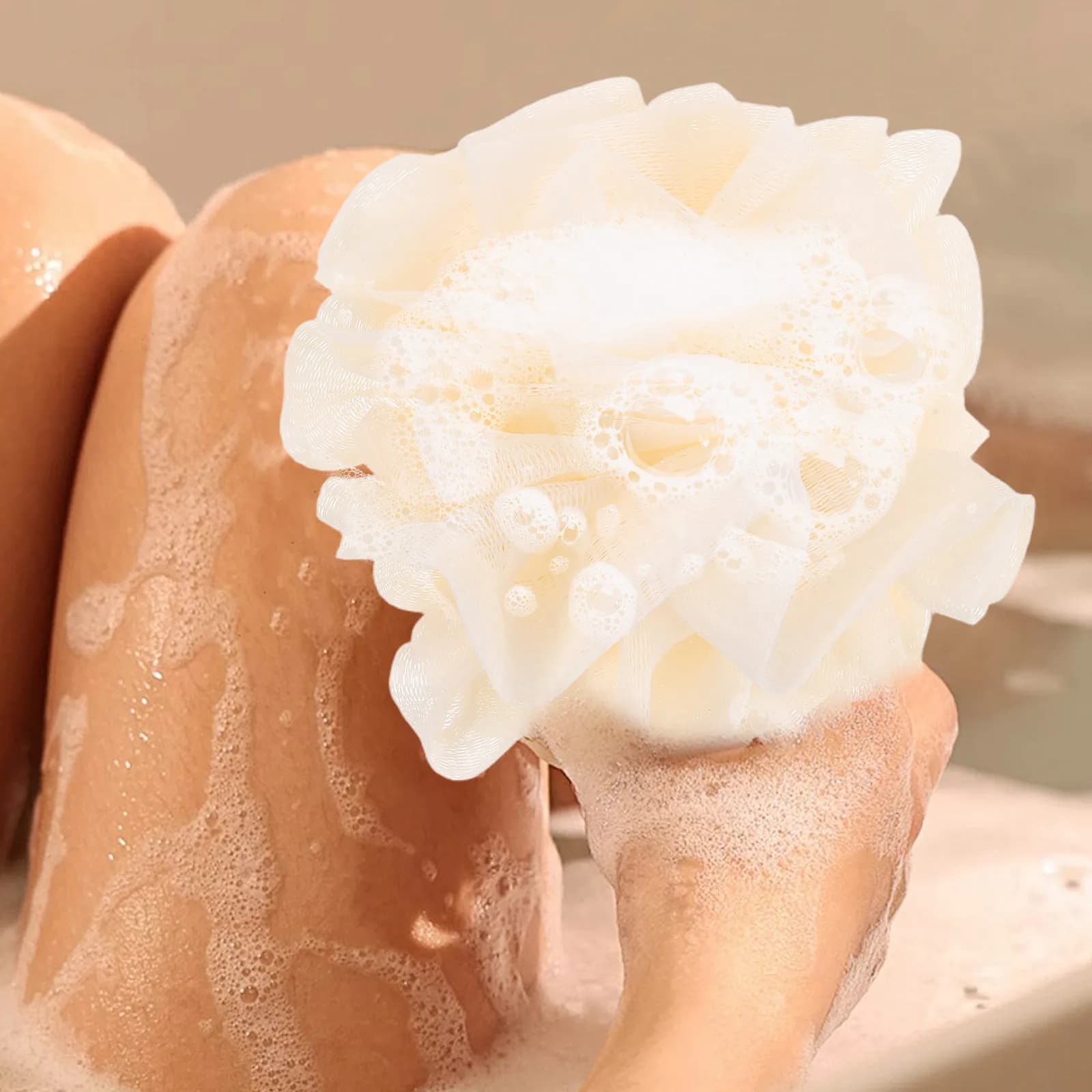 Spugna Esfoliante Doppia per il Corpo, Porta Sapone, Asciugamano da Viaggio, Morbida e Delicata per Uomo e Donna
