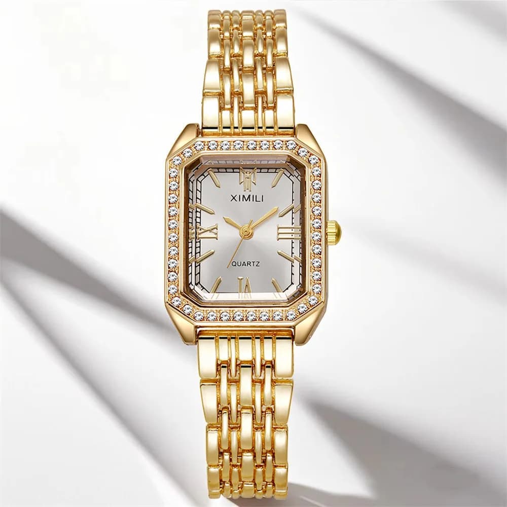 Orologio da Donna di Marca Top, Elegante con Diamanti, Orologi Casual da Donna, Orologio al Quarzo alla Moda per Studentesse