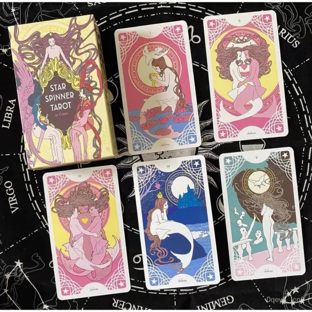 10.3*6 cm Star Spinner Tarocchi Versione inglese Tavolo Mazzo Tarocchi Oracle Carta Divertimento Giocando Divinazione Destino Gioco da tavolo