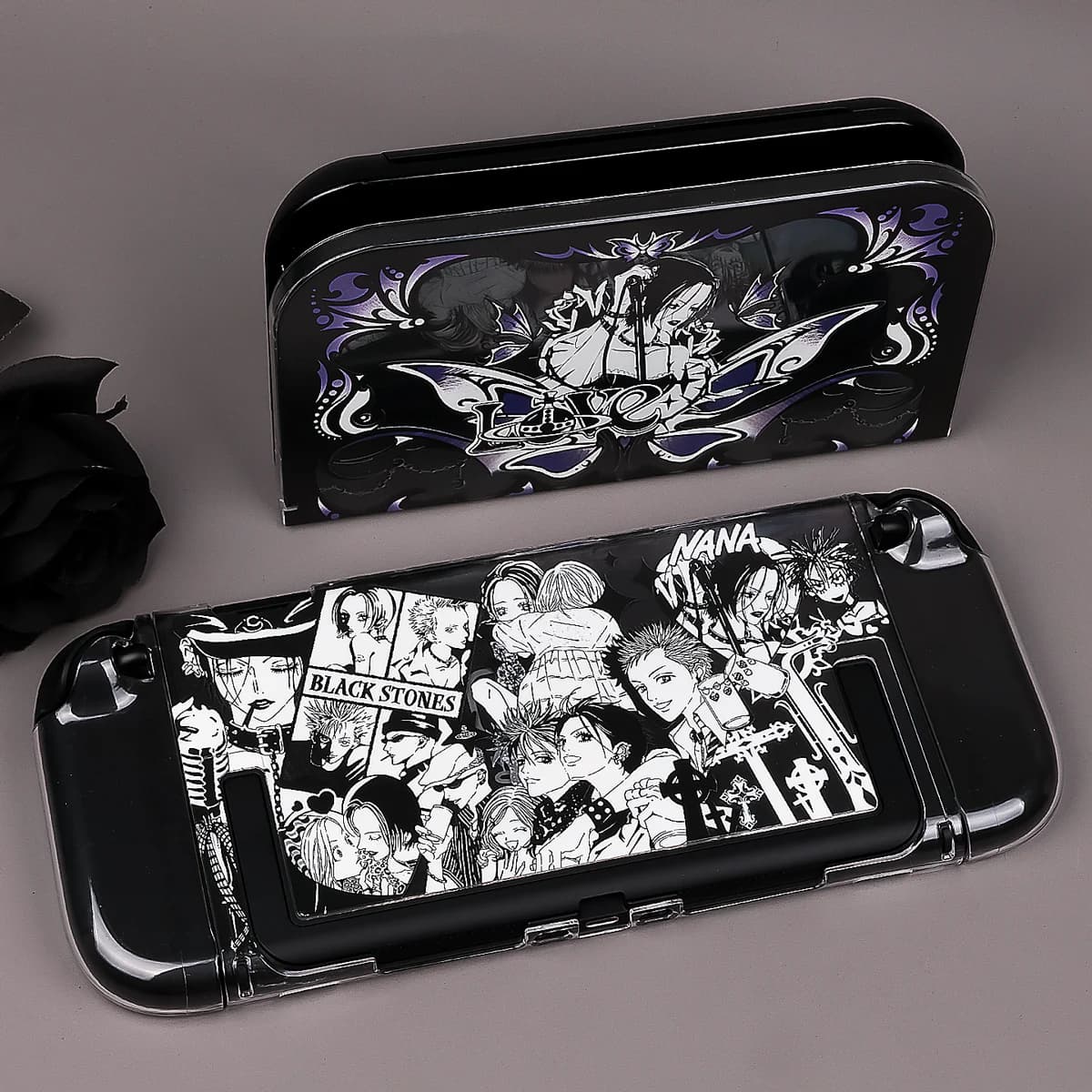 Custodia Protettiva Trasparente NANA compatibile con Switch 2 - NS2 (2025) - Guscio Rigido Rimovibile con Stile Anime