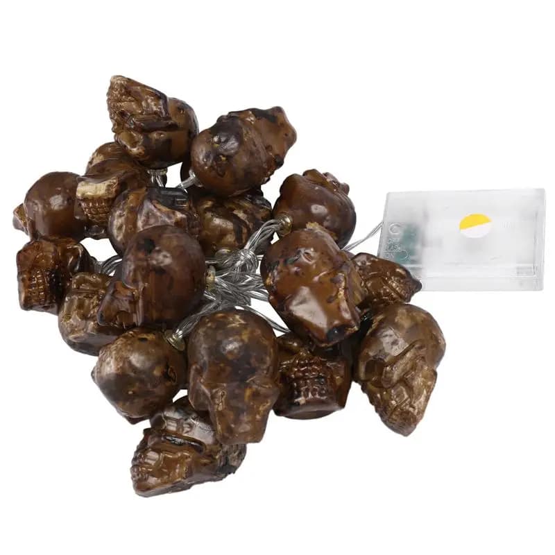 Luci a stringa a forma di teschio GOOD-LED per Halloween, decorazione horror fai-da-te da appendere per feste in casa, 20 LED