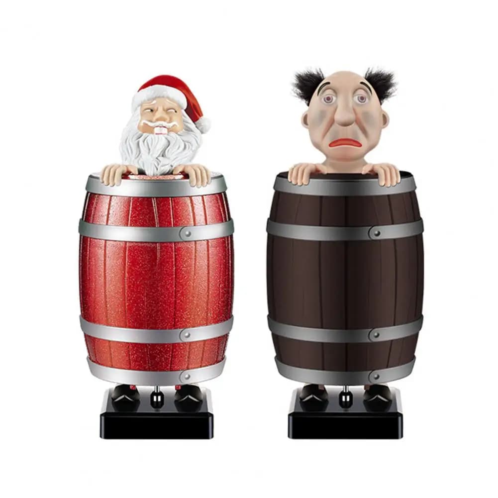 Divertenti scatole per sigarette automatiche Custodia per dispenser di sigarette di Babbo Natale Scatole per sigarette parodia Regalo di giocattoli di Natale