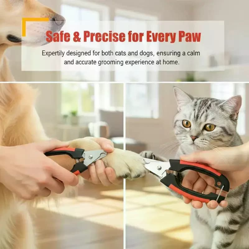 Stainless Steel Pet Nail Clippers - Professional Dog Cat Rabbit Grooming Scissors, Safe Animal Nail Cutter Tool for Pet Care