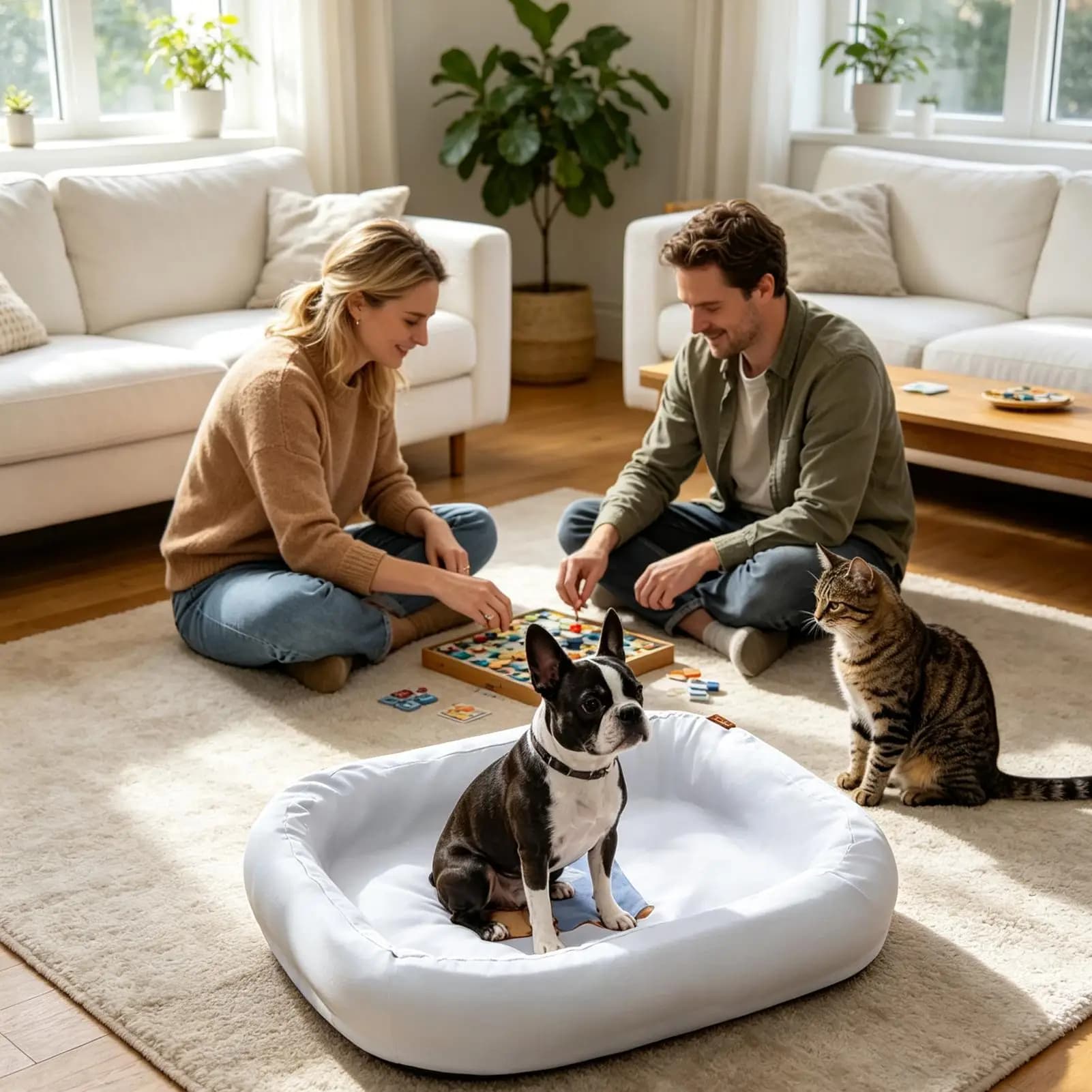 Washable Dog Bed Cover Washable Pet Cushion Protector Replacement Chew Proof Dog Bed Cover For Home Living Room Indoor Bedroom