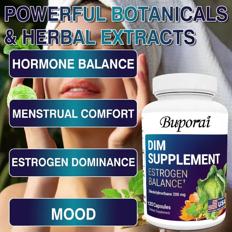 DIM Supplement Complex - Female Hormone Balance, Menopause, Hot Flashes & Night Sweats, PCOS & Endocrine Metabolic Support