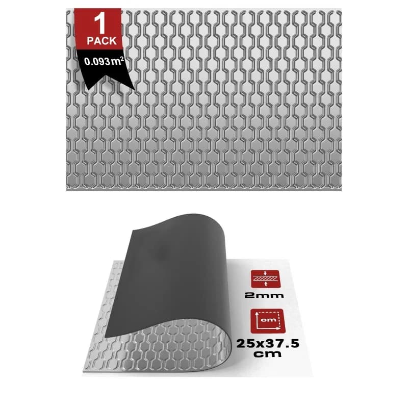 1pc Car Sound Deadening Self Adhesive Mat 2mm Sheets Sound Deadener Mat Noise Dampening Noise For Car CamperVan Trunk Door Floor