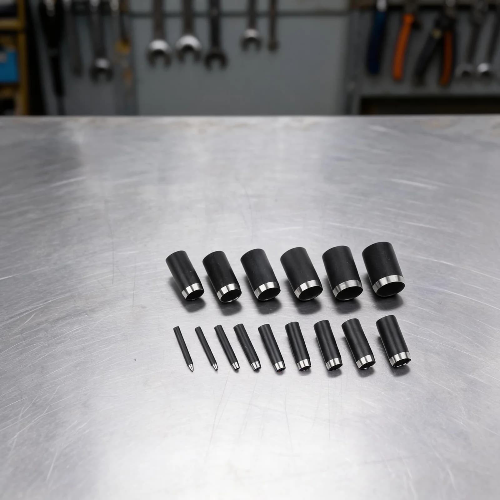 High Carbon Steel Hollow Punch Tool For Bag Corners 15-Piece Set Efficient Leather Processing Precision Punching