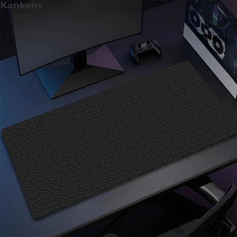 Strata Liquid Art Mouse Pad Computer Laptop Anime Keyboard Mouse Mat Large Mousepad tastiere giocatori Decoracion tappetino da scrivania nero