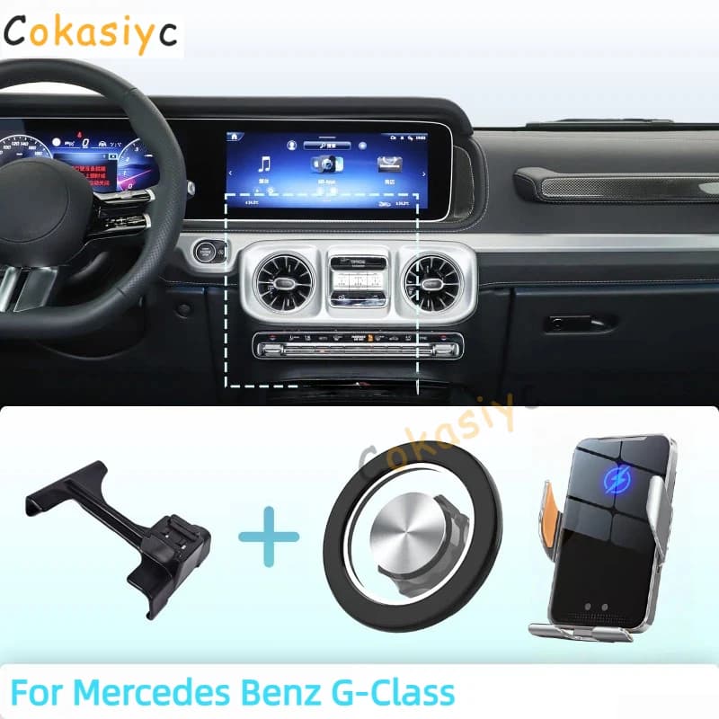 Made to measure For Mercedes Benz G-Class W465 2025 Phone Holder Car Magnetic Phone Mount Smart Sensing Wireless Charging