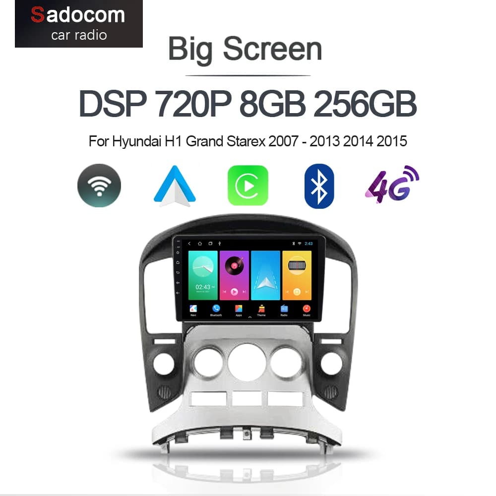 IPS 720P 6G + 128G wireless Carplay 9 "Android 13.0 lettore per auto GPS DSP WIFI autoradio Stereo per Hyundai H1 Grand Starex 2007-2015