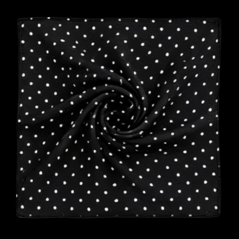 Multi‑Purpose Square Scarf Lightweight Soft Satin Thin Waist Butt Curtain Lazy Style Vintage Style Polka Dot Bandana