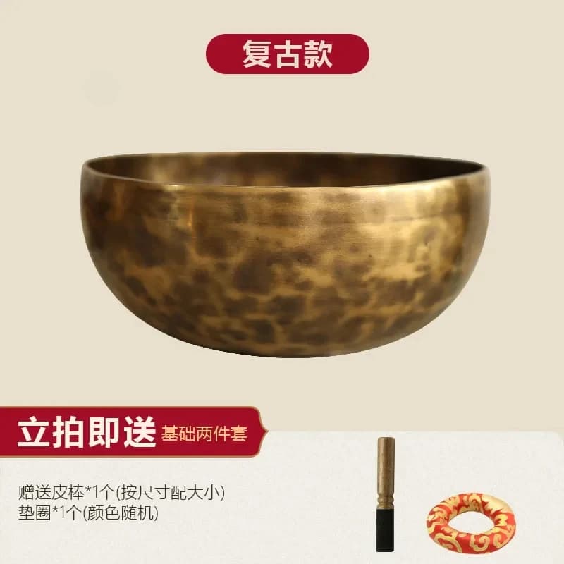 Nepal Handmade Singing Bowl Buddha Sound Bowls Brass Chime Large Tibetan Bowl Set Yoga Meditation Sound Therapy Ornaments Gifts