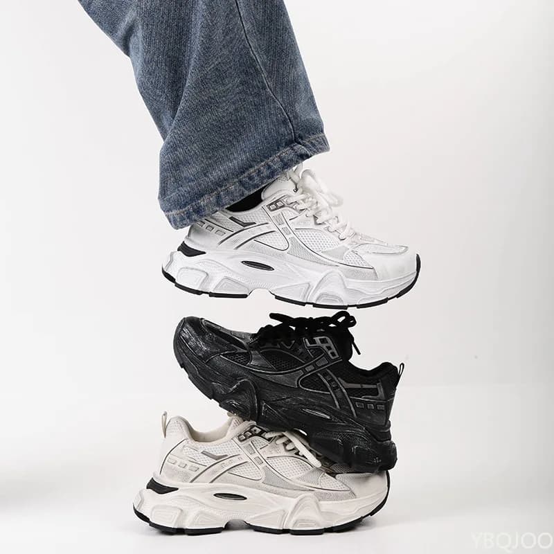 Scarpe da ginnastica da uomo versatili alla moda, semplici e comode scarpe da corsa nuove scarpe sportive leggere casual primaverili autunnali