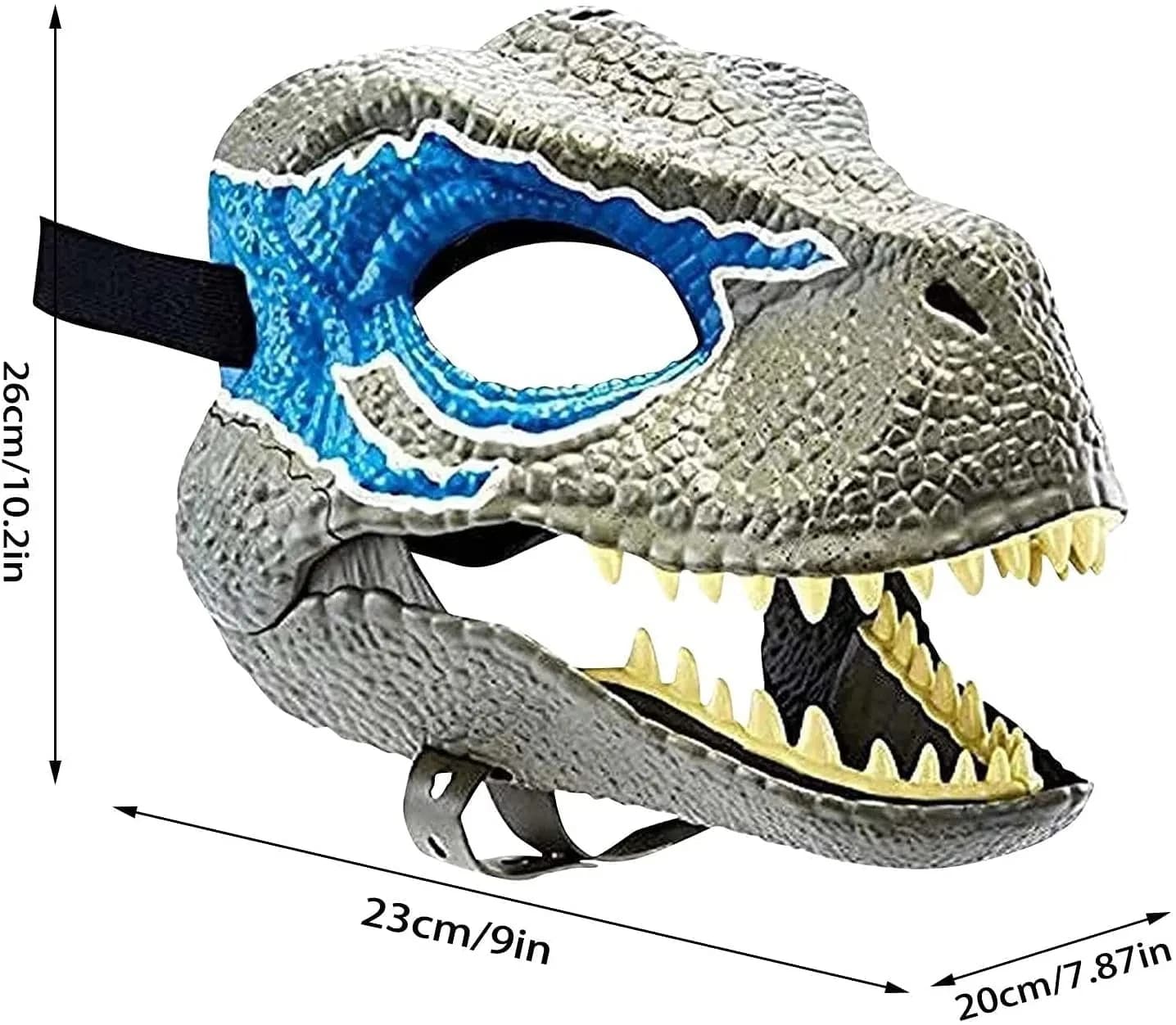 Copricapo di dinosauro horror Drago Maschera di dinosauro realistico Festa di Halloween Masquerade Cosplay Bocca aperta Maschera spaventata in lattice Regali