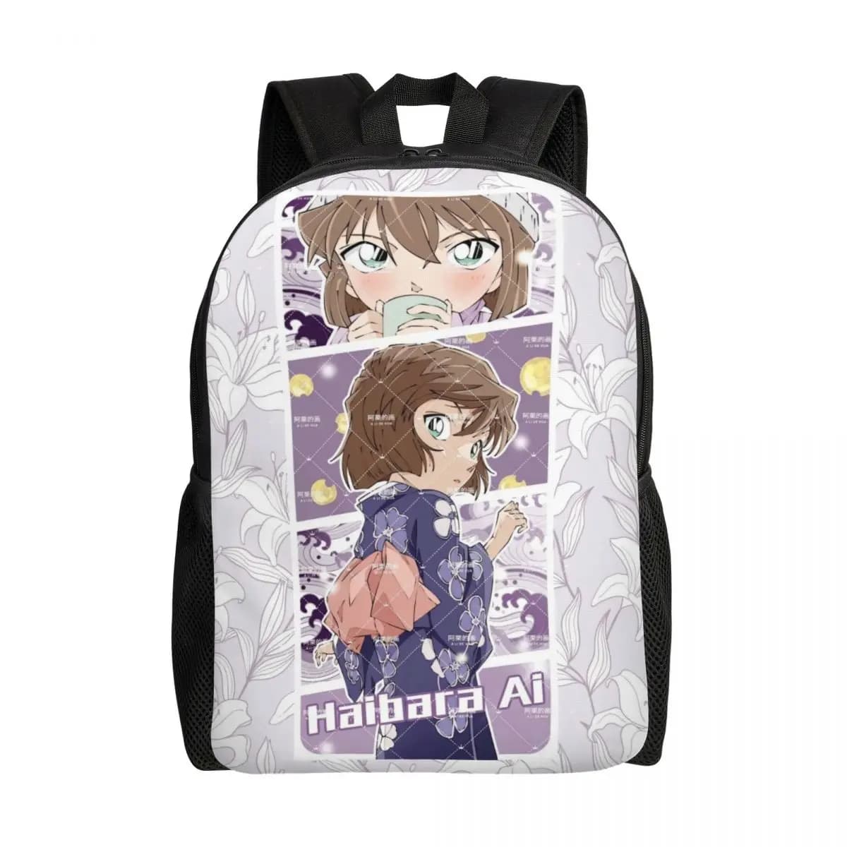 Zaino da Viaggio Personalizzato con Anime Detective Conan, Borsa per Computer e Libri per Uomo e Donna, Zaino per Studenti Universitari