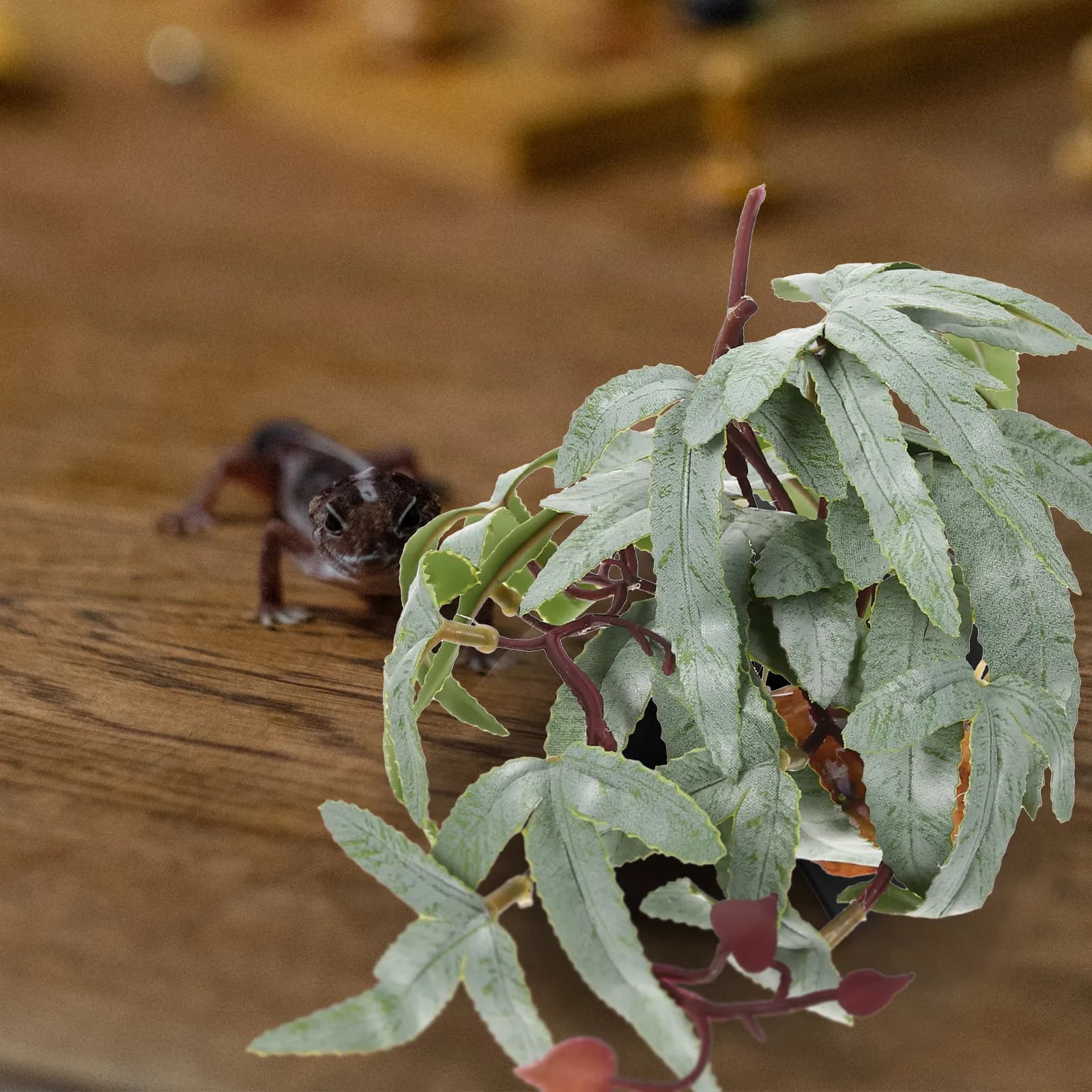 Piante Verdi Artificiali per Terrari, Decorazioni per Rettili, Lavorazione Artigianale Squisita, Impermeabili, Resistenti allo Sbiadimento, Forma Elegante