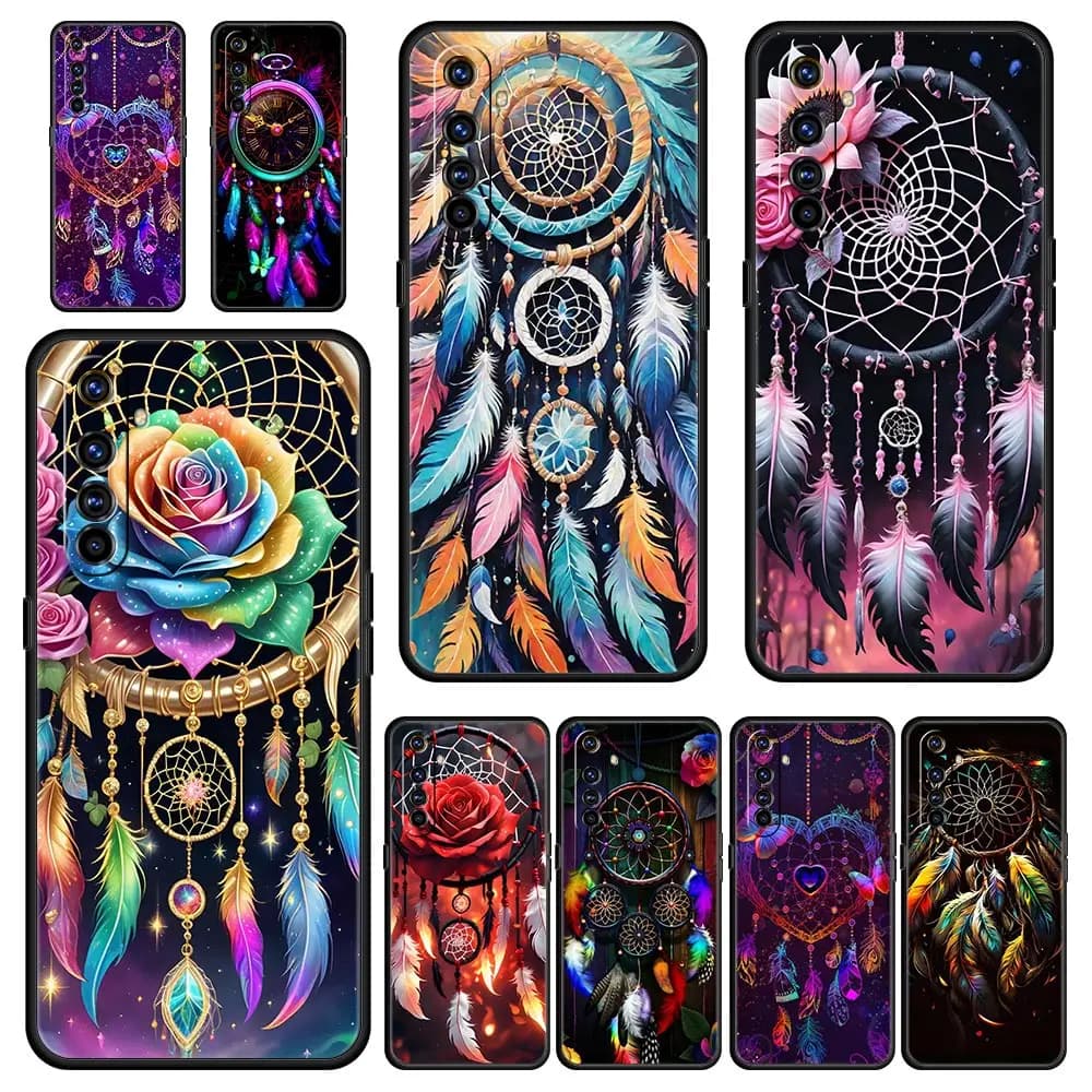 Phone Case For Realme 12 11 Pro Plus 6 7 8 9 10 C35 C53 C55 C67 8i 9i GT2 GT3 GT5 GT Neo 2 3 5 Cover Cute Mandala Dreamcatcher