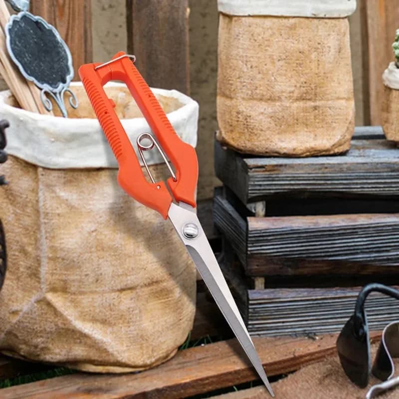 Multipurpose Power Scissors – Stainless Steel Tool for Fruit Collection and Powering with Safety Block for Grapes, Bonsai and Plants