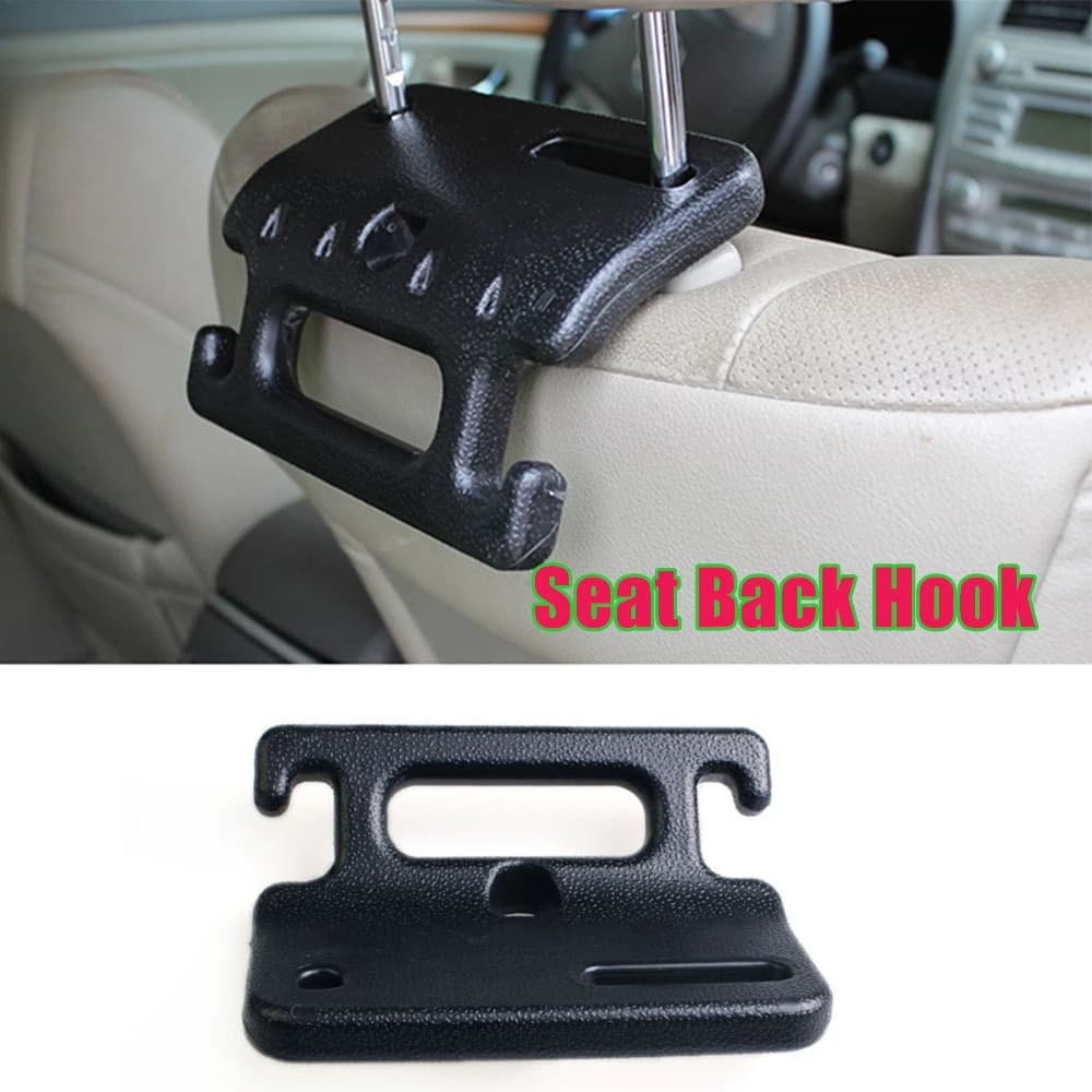 Foldable Heavy Duty Car Seat Back Hook High Load Capacity Safety Handle Organizer Hanger for Purse Bag Grocery Vehicle