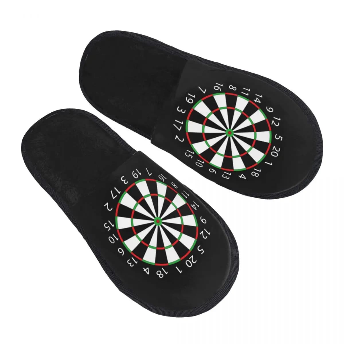 Pantofole in memory foam con bersaglio per freccette personalizzate, pantofole da donna morbide e calde