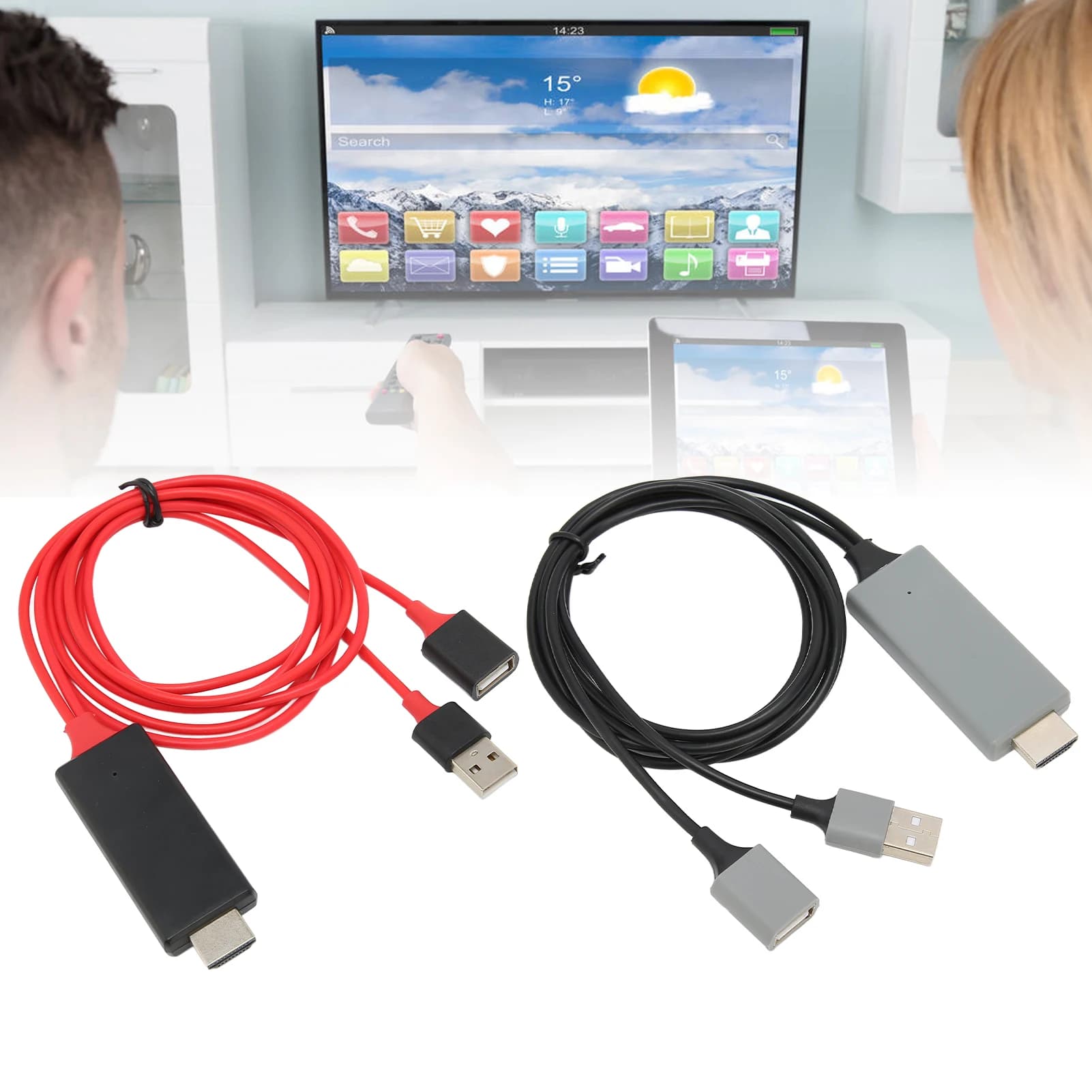 Adattatore cavo HDTV Adattatore cavo interfaccia multimediale HD 1080P per TV, display, proiettore Adattatore cavo interfaccia multimediale HD