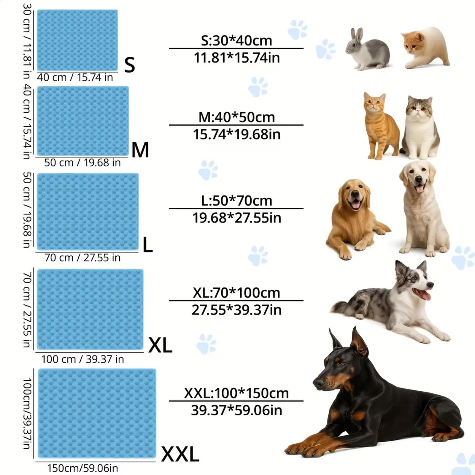 pet cooling mat Non-Slip Washable Cushion Summer Dogs Cooling Pad Sleeping Pad Bed Sofa Cat Ice Pad Blanket Cat Blanket