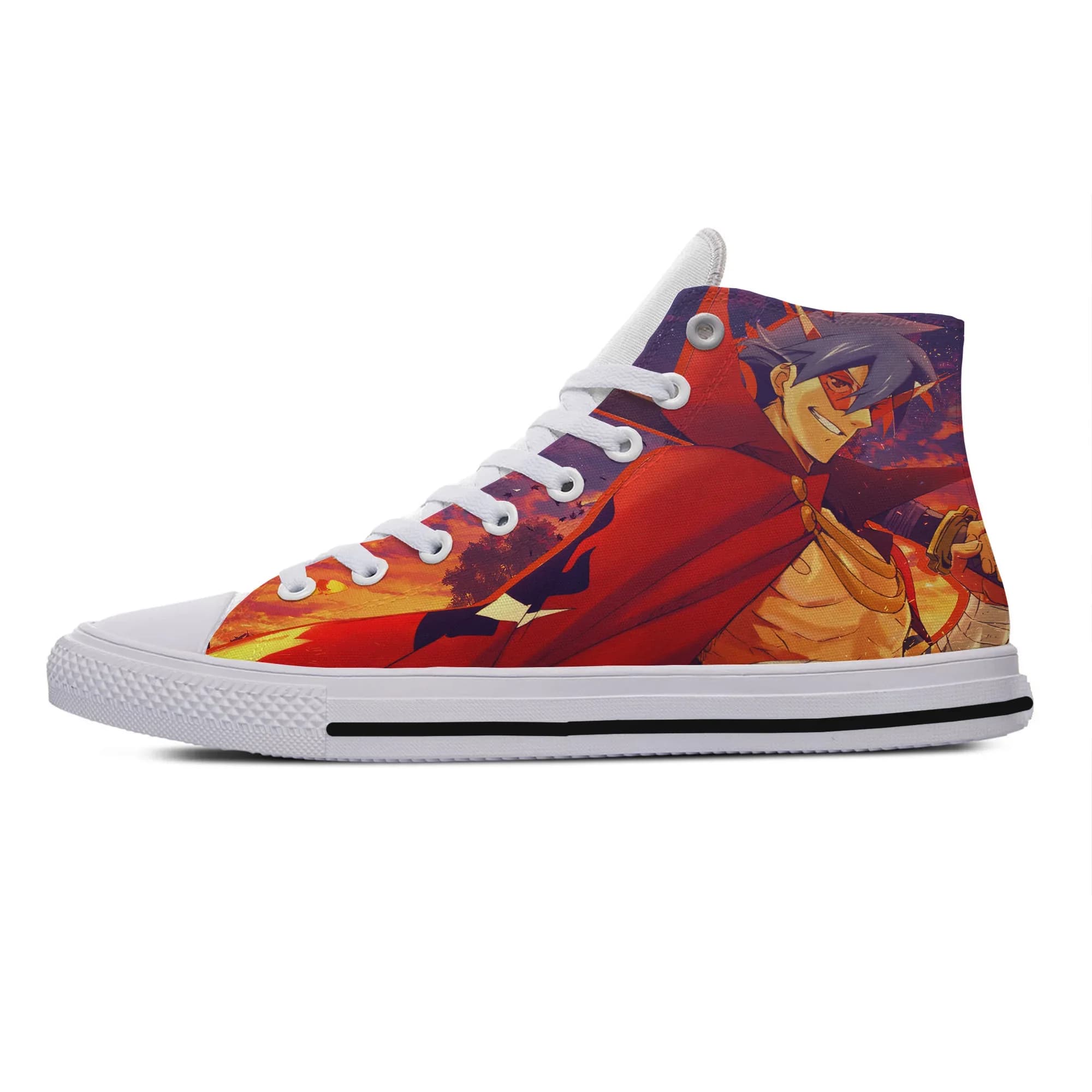 Hot Cool Fashion Funny Cartoon High Quality Sneakers Casual Shoes Men Women Anime Gurren Lagann High Help Classic Board Shoes