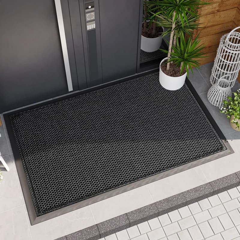 Zerbino in gomma PVC Tappetino di benvenuto in rete elastica antiscivolo resistente all'acqua per uso interno ed esterno Solo lavaggio a mano facile da pulire
