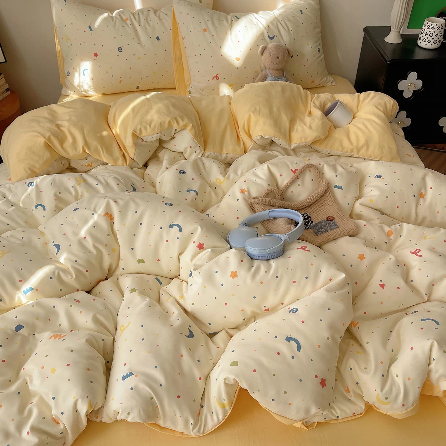 Set di biancheria da letto super morbidi e componenti: copripiumino con federa e lenzuola, set di biancheria da letto matrimoniale, queen size, king size
