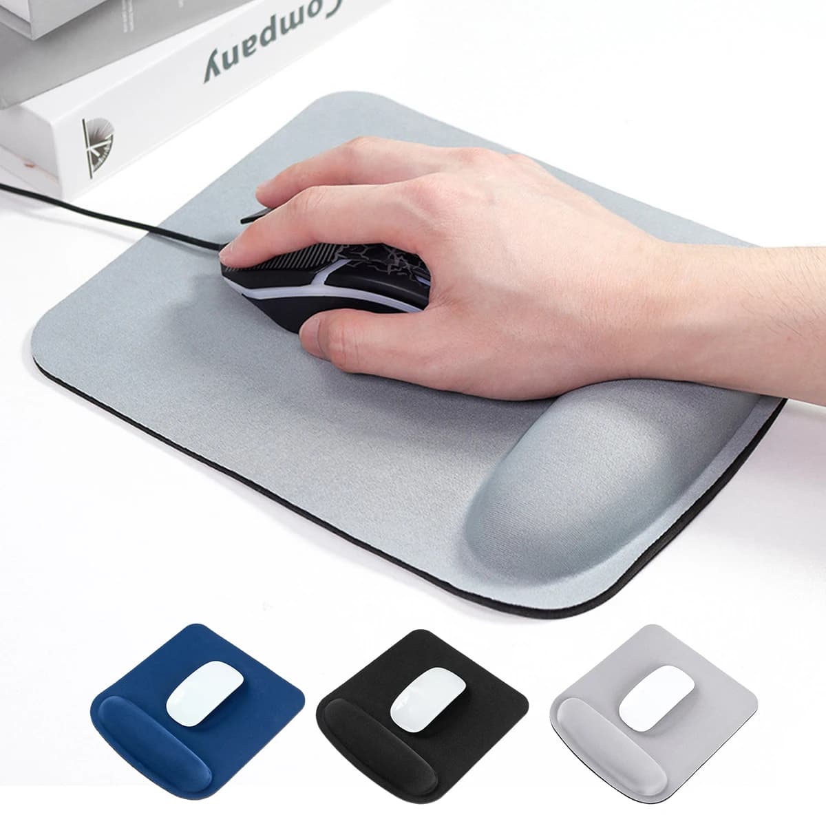 Tappetino per mouse per giochi per computer, tappetino per mouse ergonomico in Eva ecologico, tappetino per polso, tappetini per mouse comodi in tinta unita per accessori da ufficio