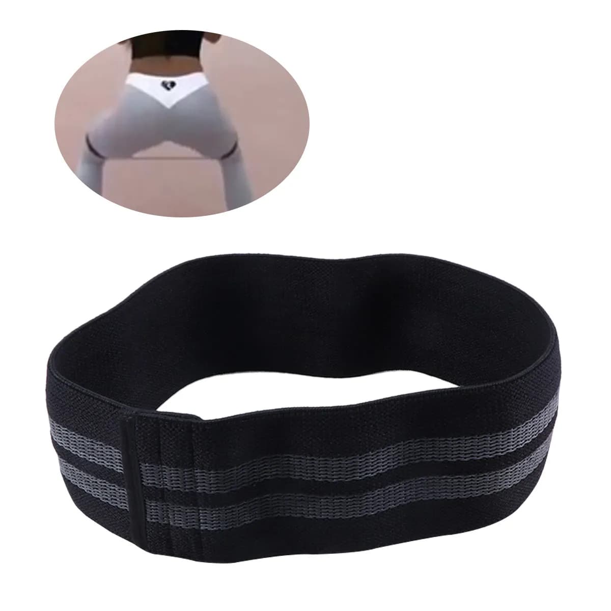 Endurance for Exercises for Anca Size M Black Anti-slip Elastic for Fitness, Heating, Powerlifting, Squat, Glutei, Physical Rehabilitation