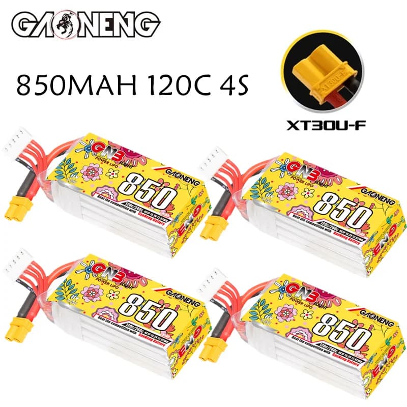 GNB 4S1P 15.2V 850mAh 120C Lipo Battery For FPV Racing Drone RC Quadcopter Helicopter Parts Light Weight XT30 Plug 15.2V Battery