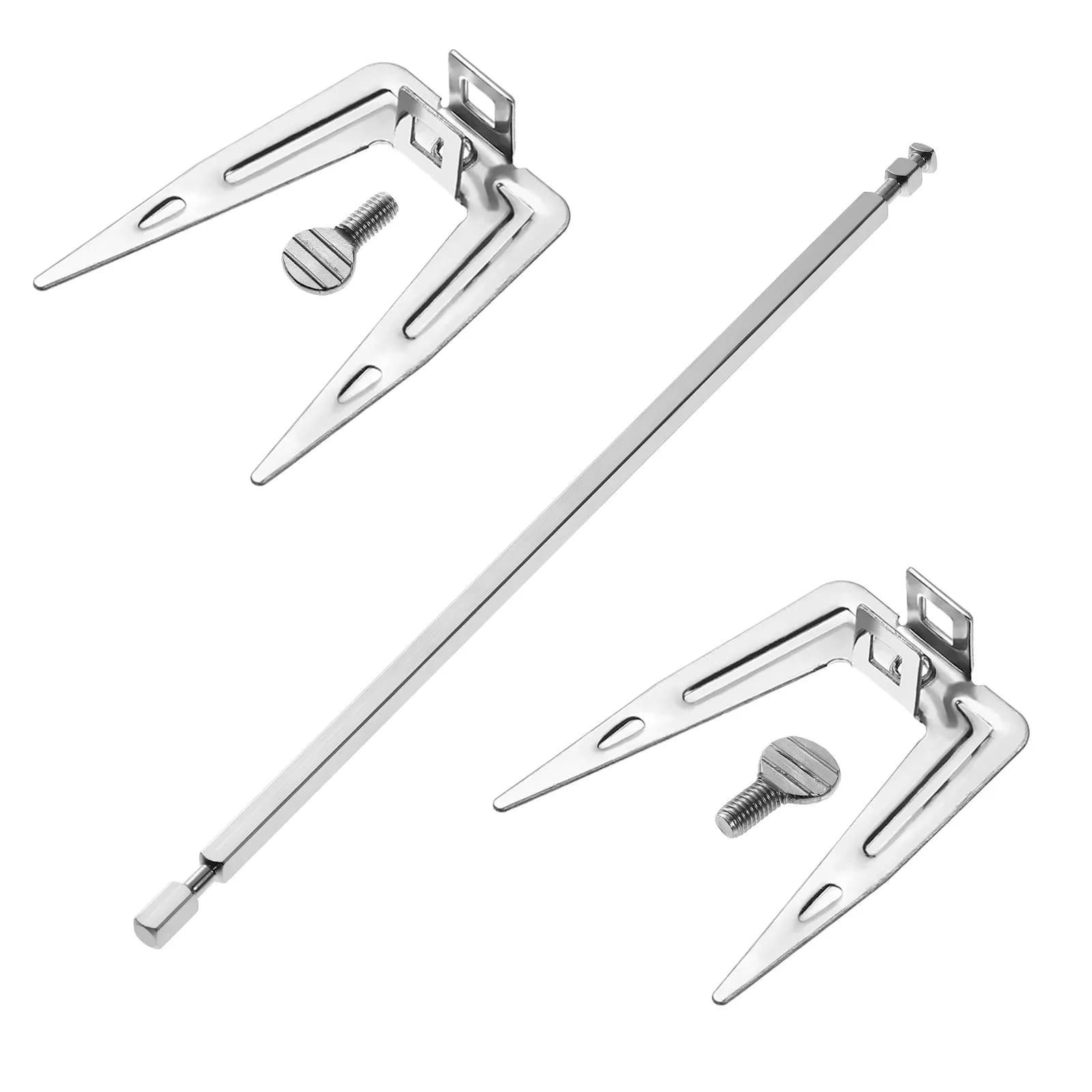 Forchetta per Girarrosto in Acciaio Inox di Grado Alimentare, Accessorio per Barbecue, Forchetta per Grigliare Pollo e Carne, Utensile per Friggitrice ad Aria e Forno
