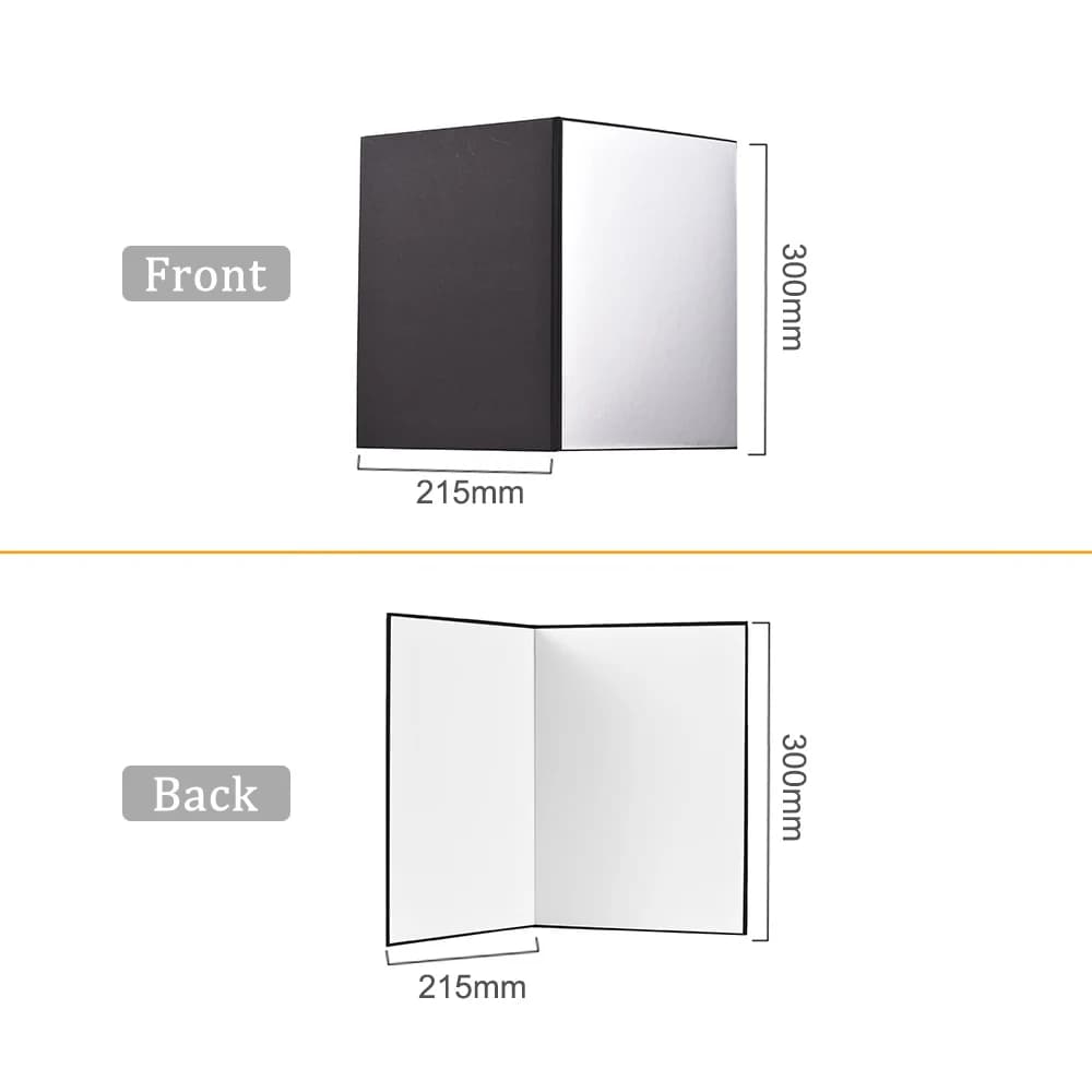 Riflettore fotografico multifunzionale Cartone pieghevole Riflettore fotografico Diffusore Bordo riflettente fotografico in cartone